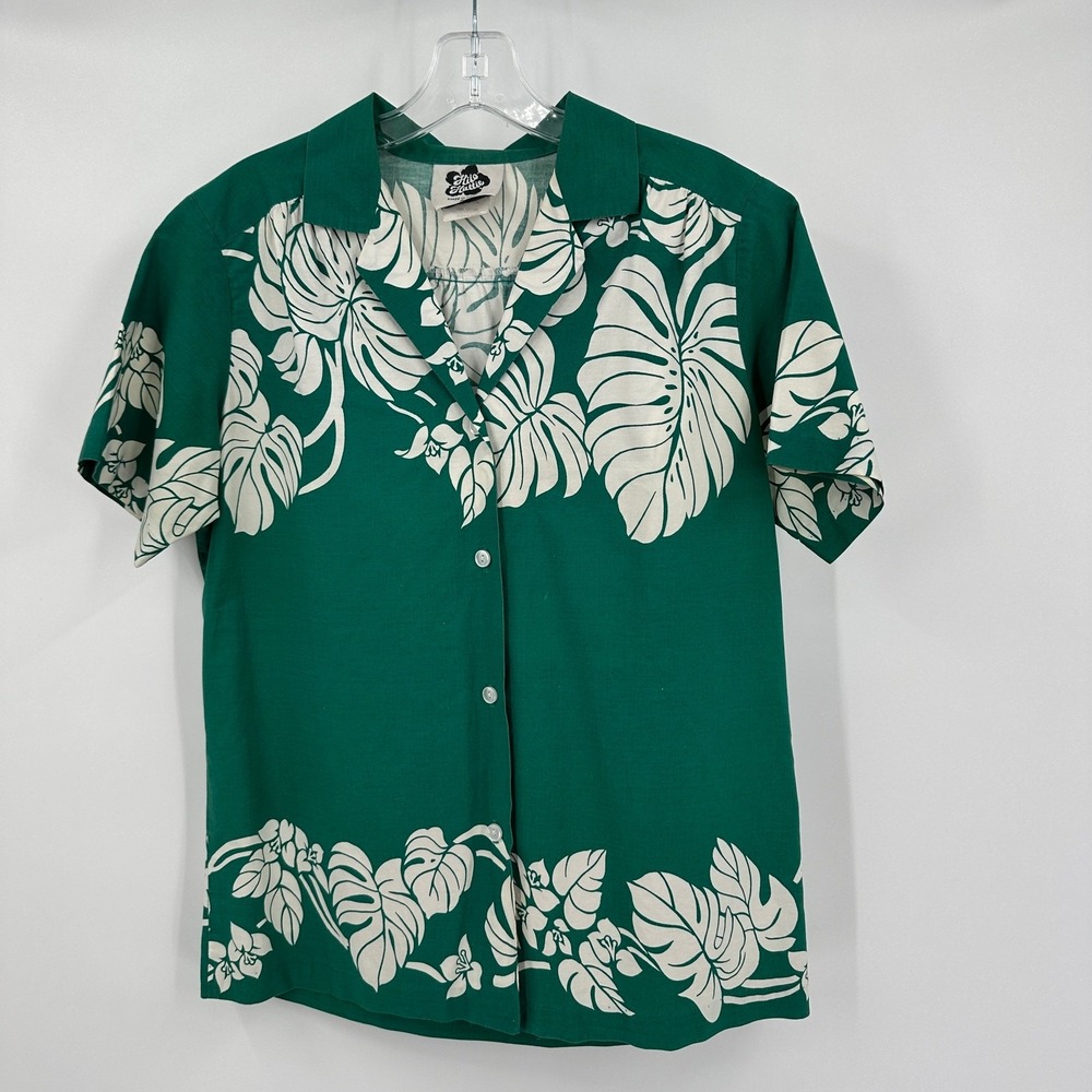 Hilo Hattie Womens Vintage Hawaiin Shirt Size S Floral Tropical Aloha Resort